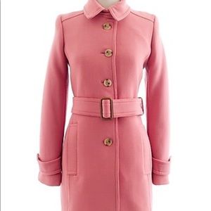 J Crew Double Cloth Slim Trench Coat, Pink, size 4